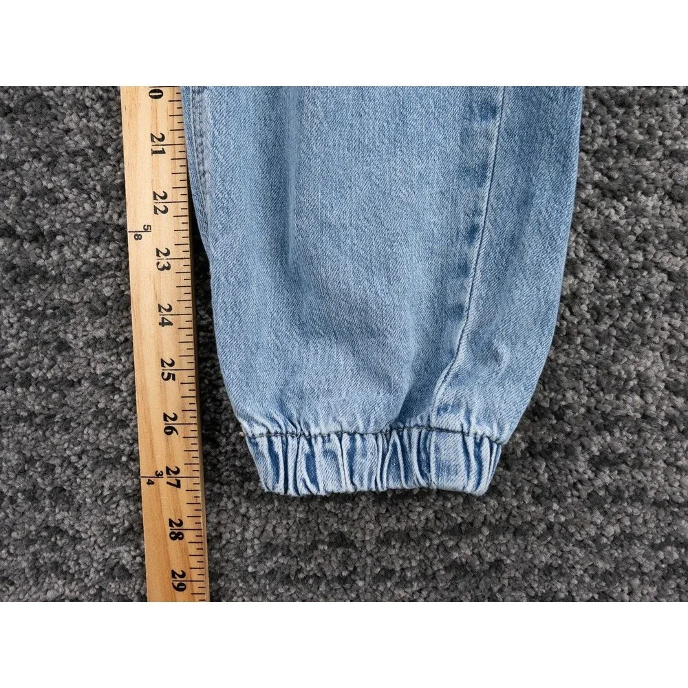 American Eagle Cargo Joggers Womens 4 Blue Stretch Distressed Denim Outdoor